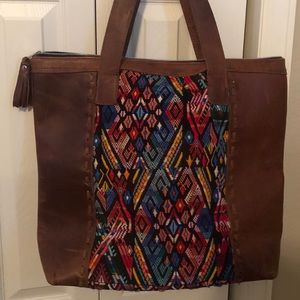 Real leather & embroidery bag